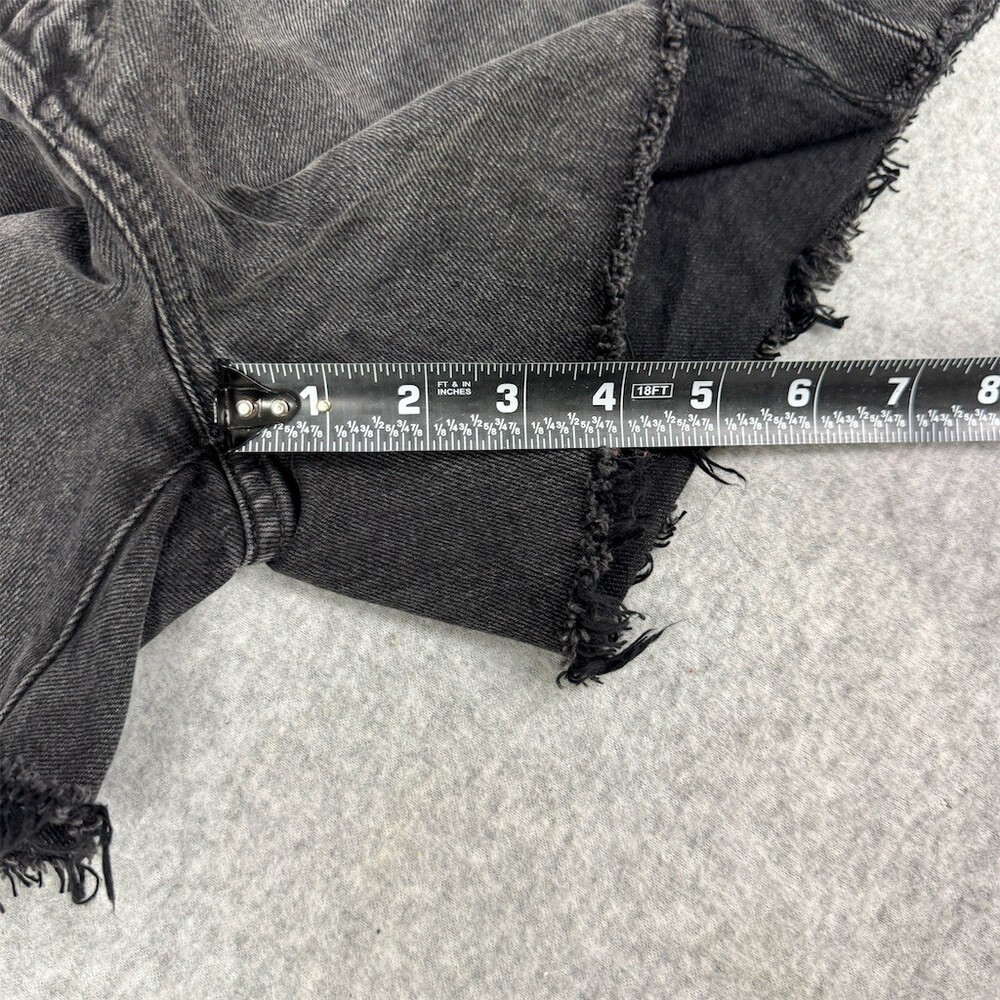 Madewell “The Brynn Long Short” Denim Womens Size 26 Black High Rise Raw Hem - Picture 15 of 16